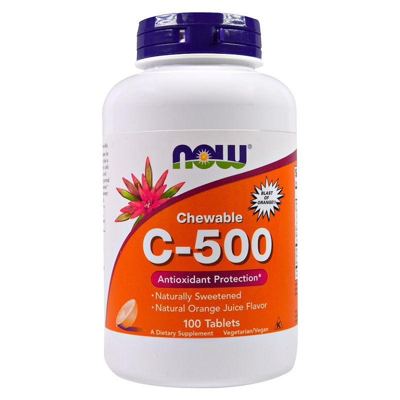 NOW - Vitamin C-500 Orange Chewable 100 Tablets