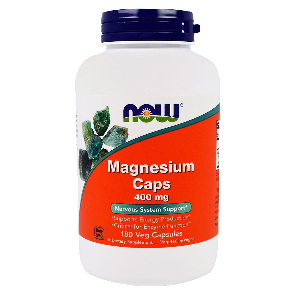 NOW - Magnesium 400 mg 180 Veg Capsules