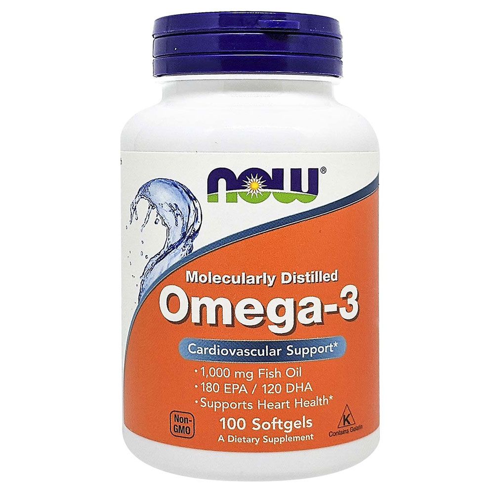 NOW - Omega-3 Molecularly Distilled 1000 mg 100 Softgels