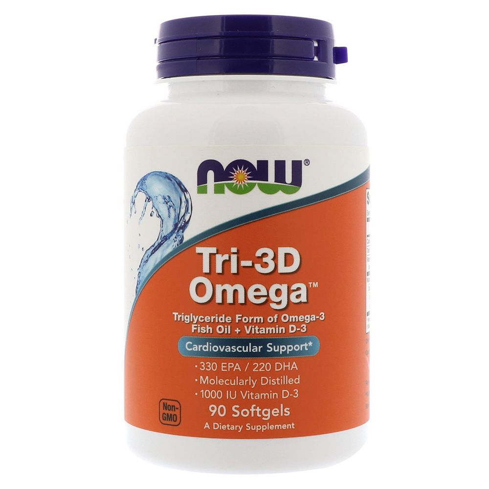 NOW - Tri-3D Omega 1000 mg 330 EPA/220 DHA 90 Softgels