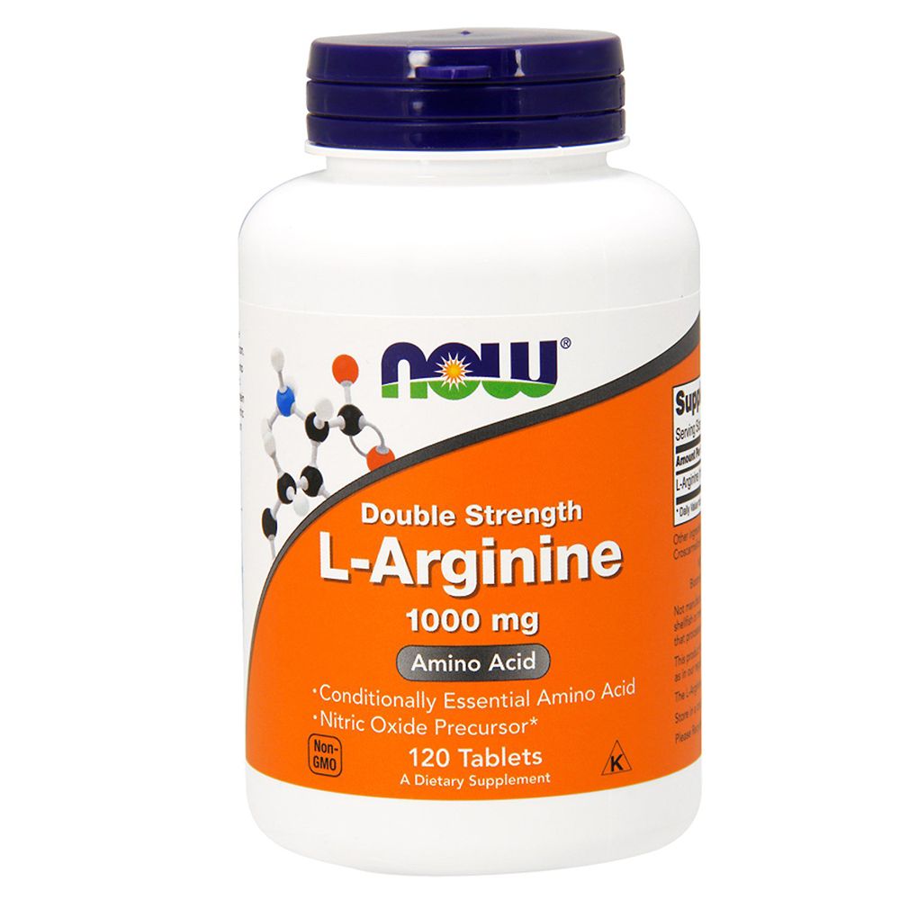 NOW - L-Arginine Double Strength 1000 mg 120 Tablets