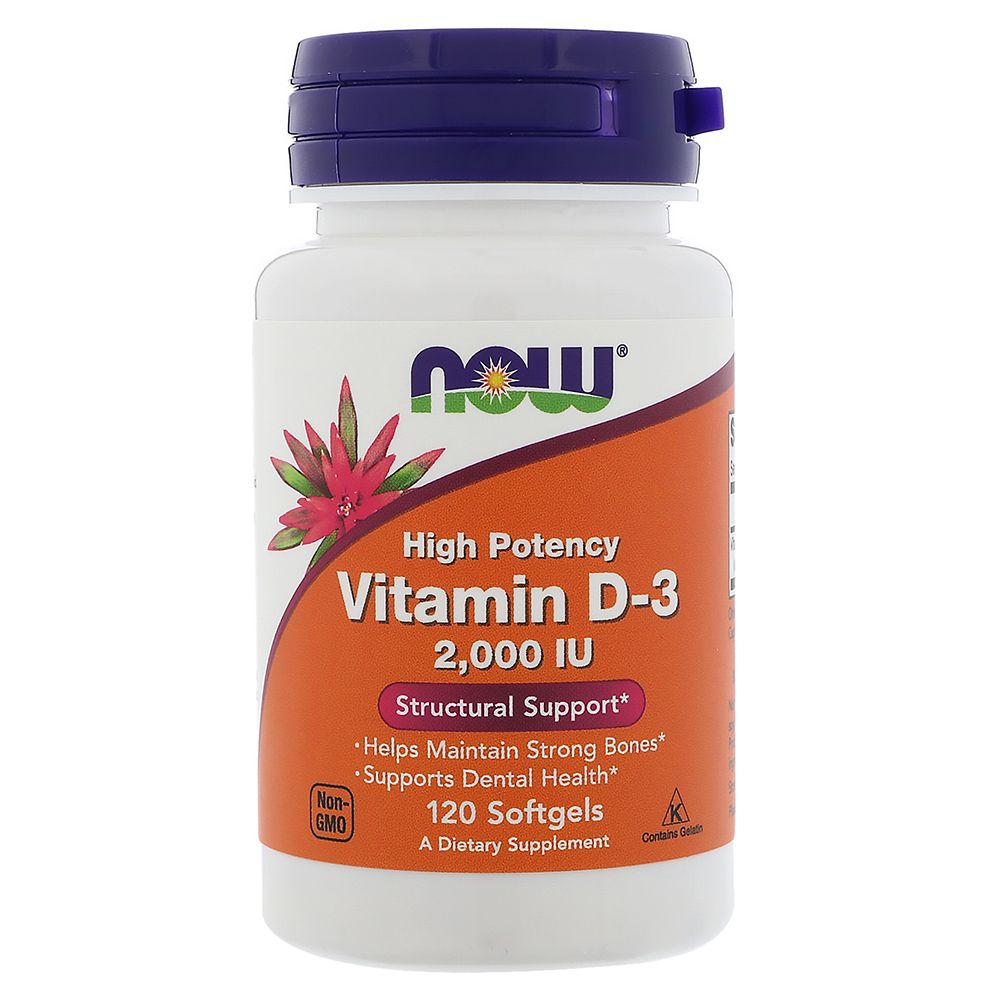 NOW - High Potency Vitamin D-3 2000 IU 120 Softgels