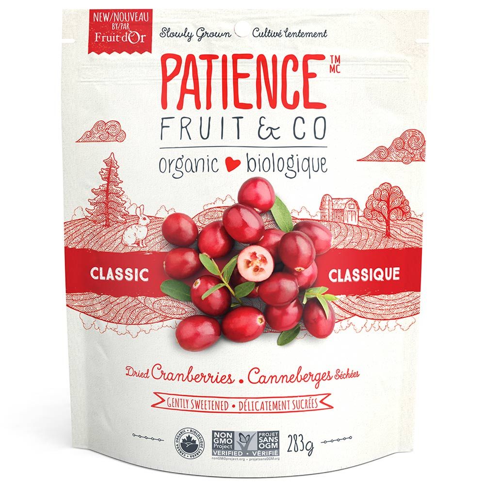 Patience Organic Dried Cranberry Gently Sweetened 283g