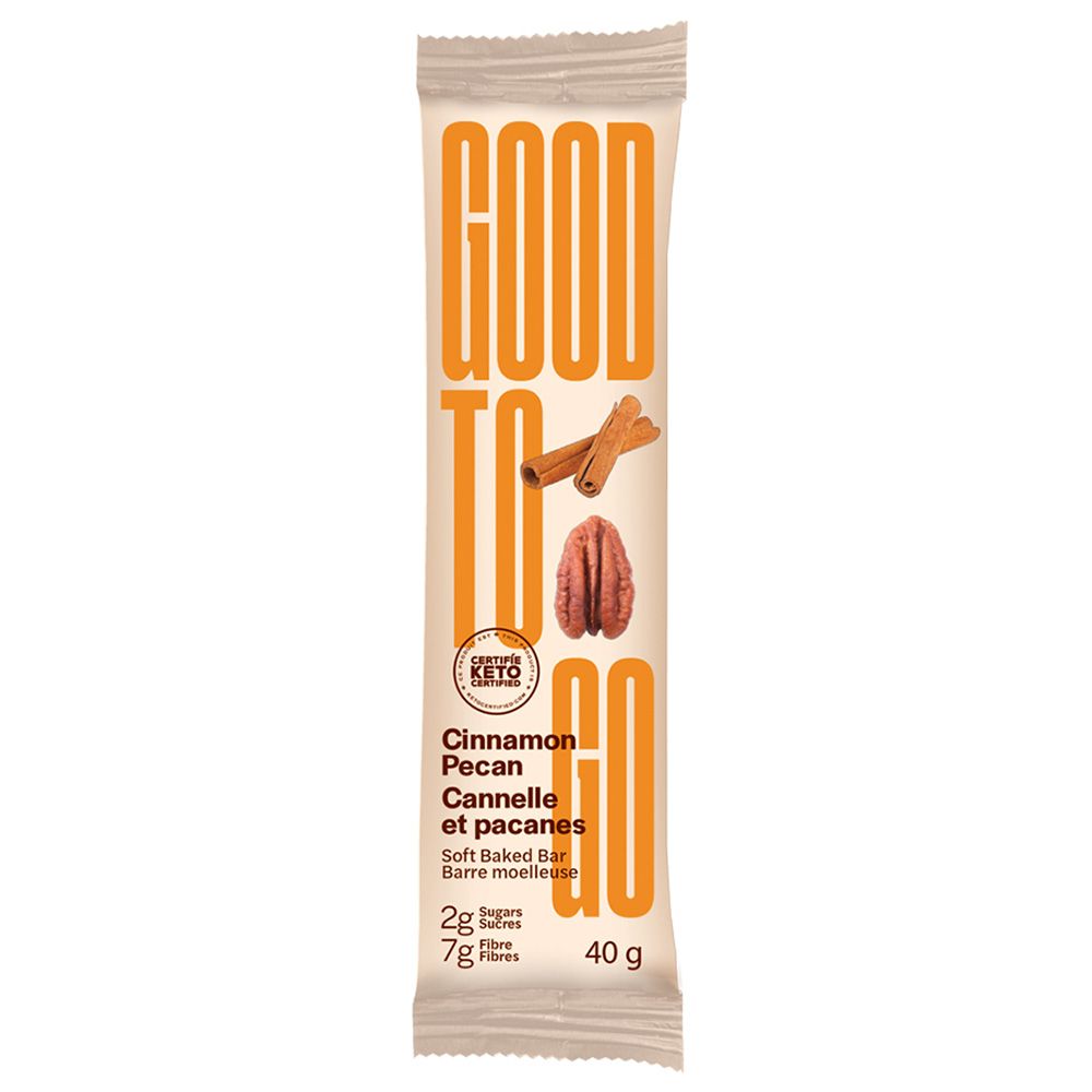 Good To Go Soft Baked Cinnamon Pecan Keto Bar 40g