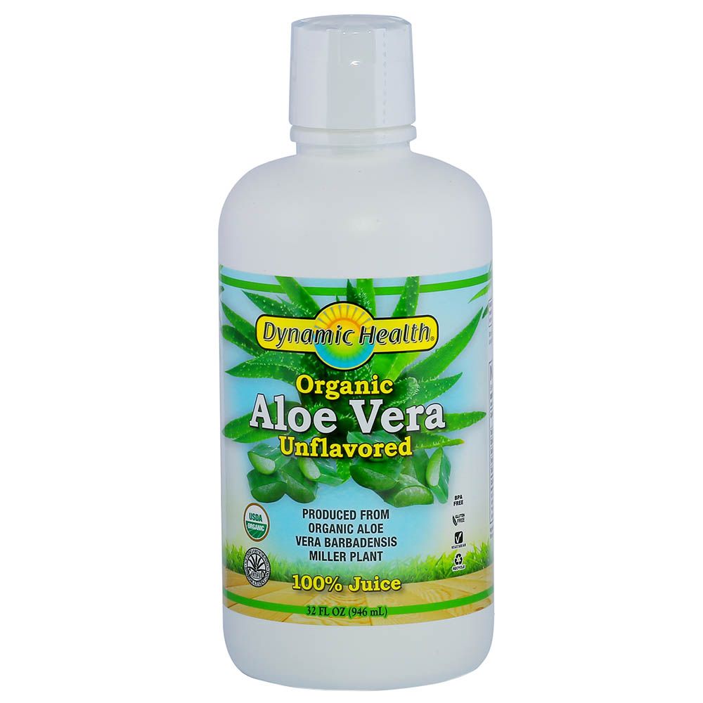 Dynamic Health - Aloe Vera Juice Certified Organic 32 Fl Oz.