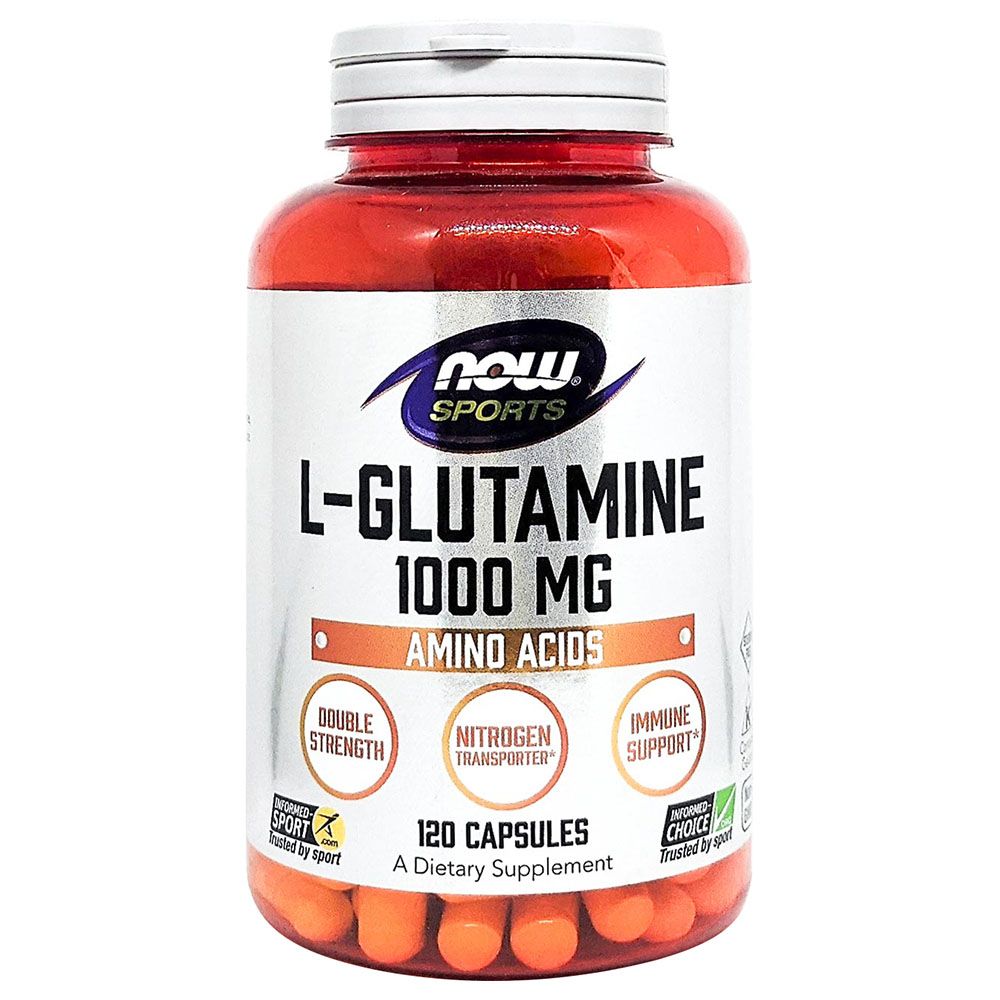 Now Foods - Sports L-Glutamine Strength 1000Mg 120 Capsules