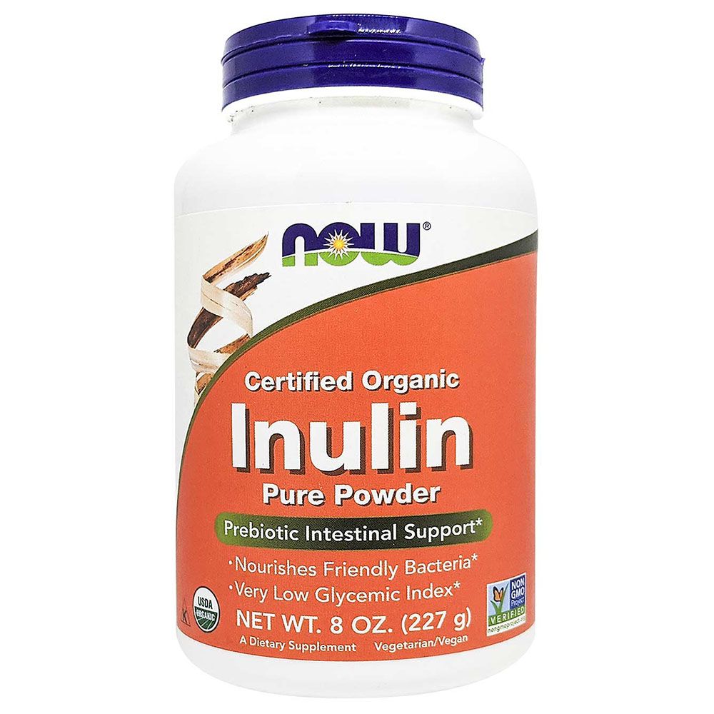 Now Foods - Organic Inulin Prebiotic Pure Powder 8Oz