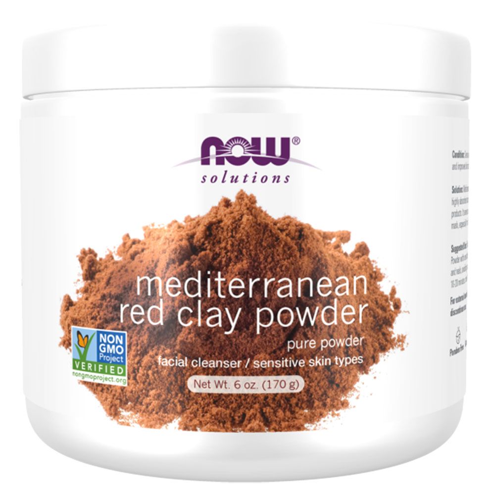 Now Solutions Mediterranean Red Clay Powder 6Oz (170g)