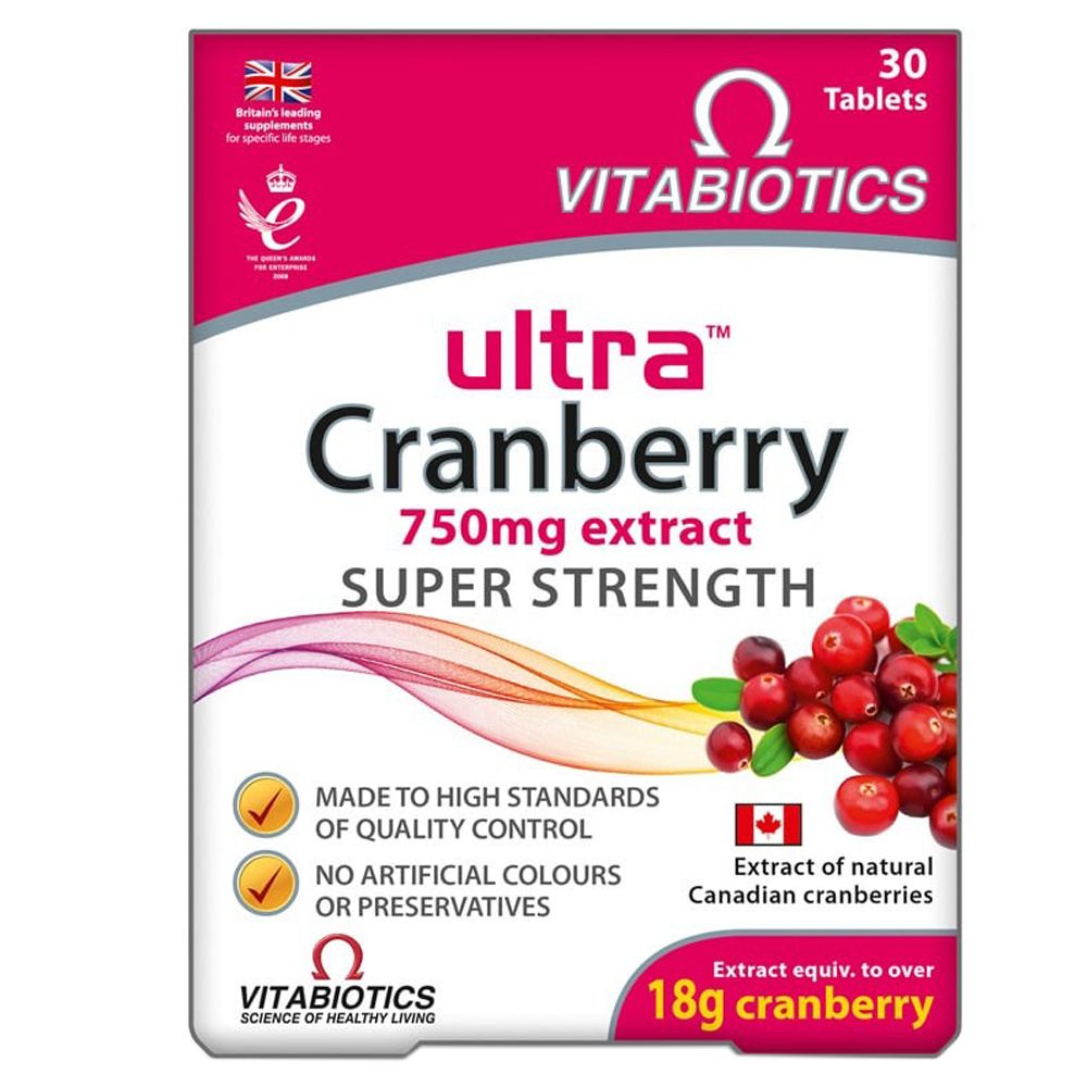 Vitabiotics - Ultra Cranberry 750mg 30 Tablets