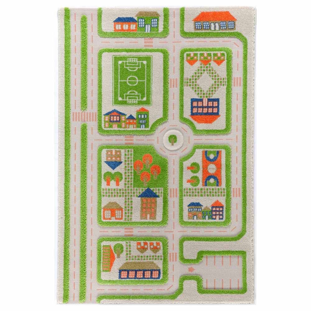 IVI - Traffic Green Design Educational 3D Carpet Playmat - Medium