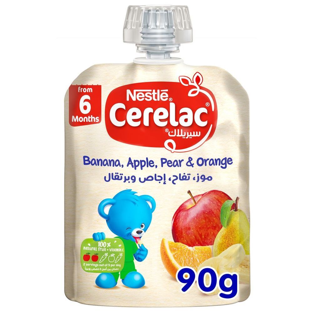 Nestle CERELAC - Banana Apple Pear & Orange Puree Pouch 90g