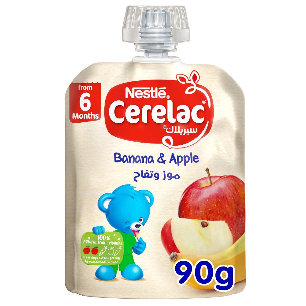 Nestle CERELAC - Banana & Apple Puree Pouch 90g