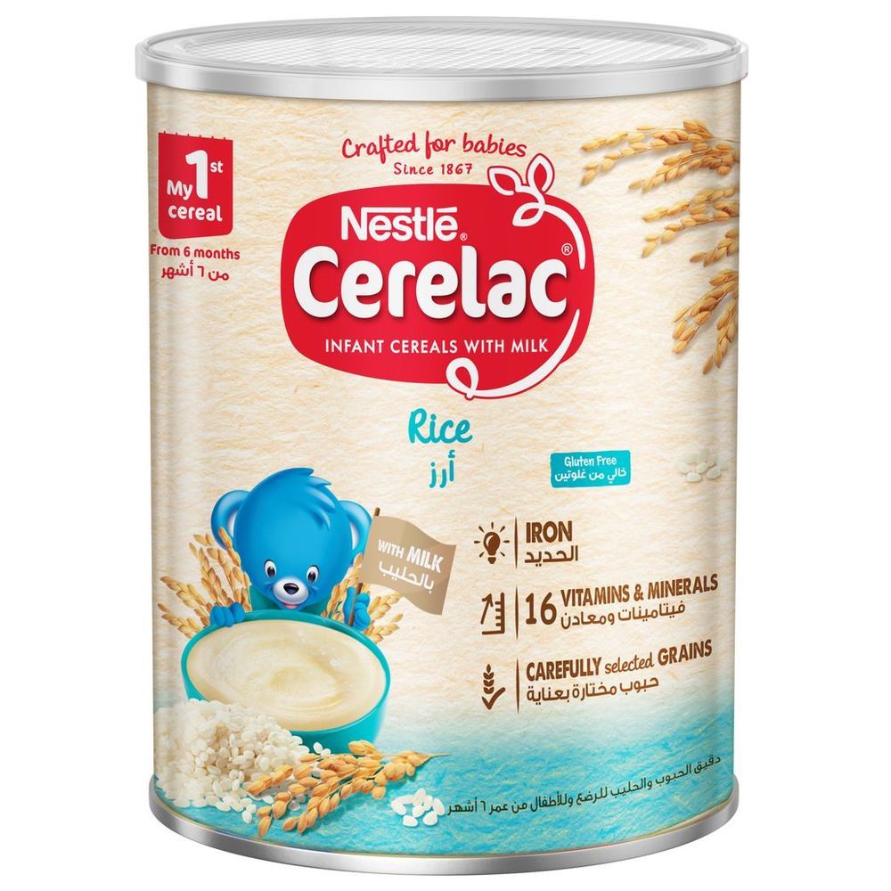 Nestle - Cerelac Infant Cereals With Iron+ Rice 400g Tin