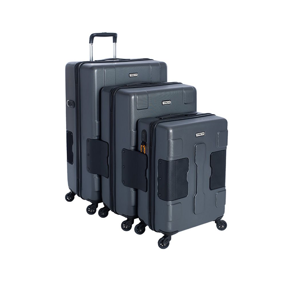 TACH Luggage - Connectable Luggage 3pc-Set - Dark Grey