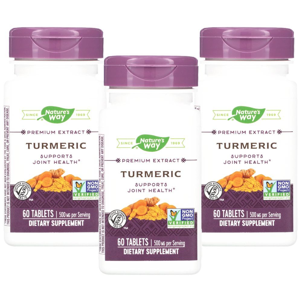 Nature's Way - Turmeric Extract 500mg 60 Tablets Pack of 3