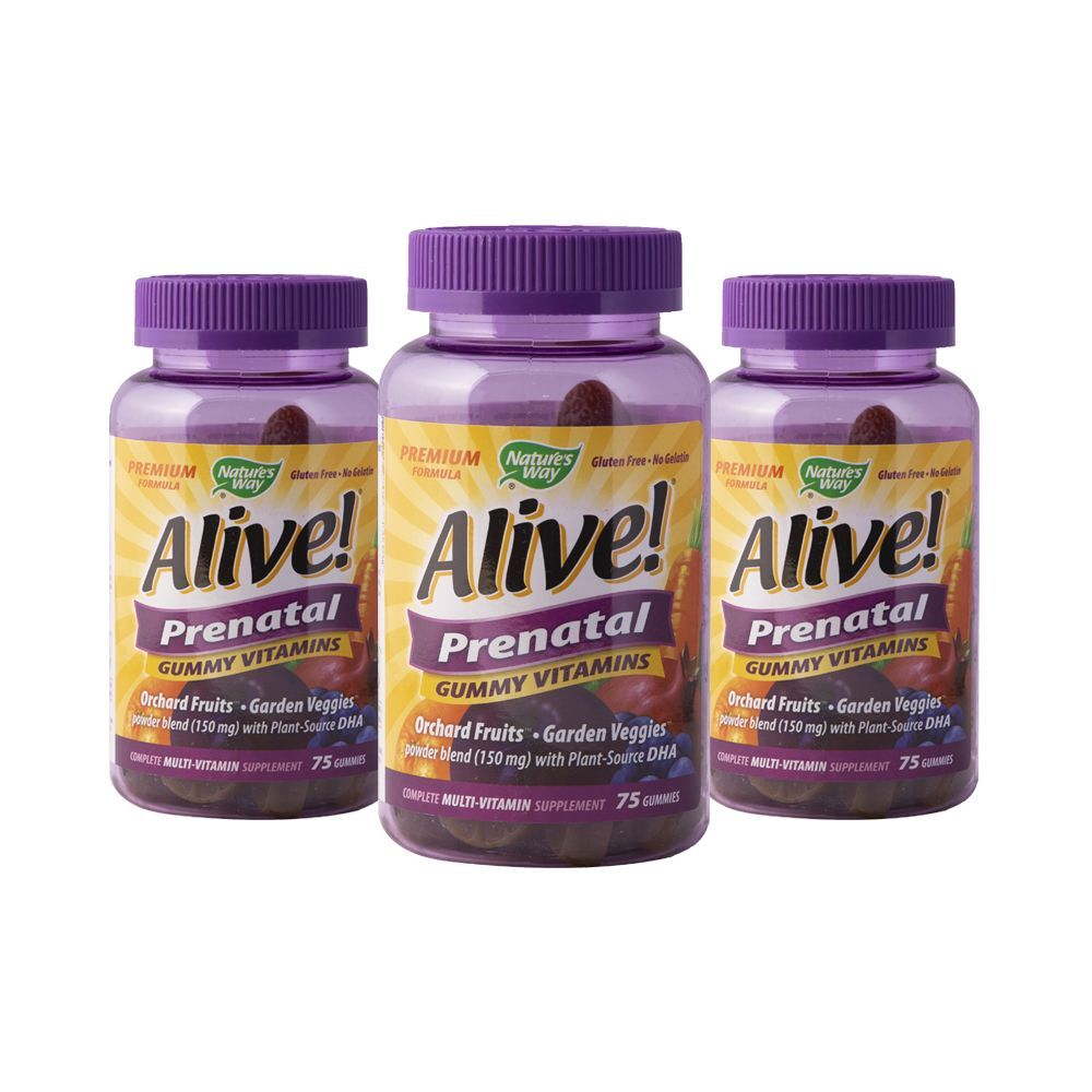 Nature's Way Alive Premium Prenatal Gummies 75's Pack of 3