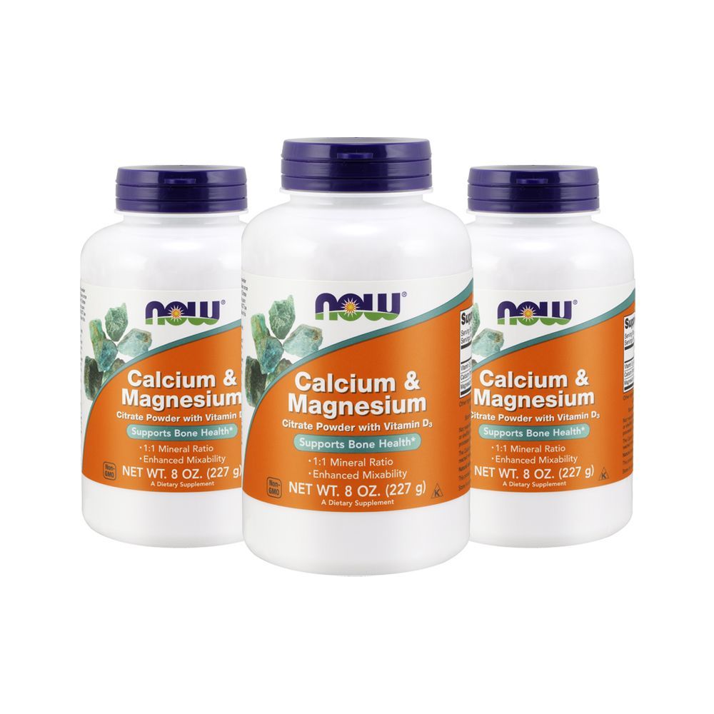 Now Foods Calcium & Magnesium + Vitamin D3 120pcs Pack of 3