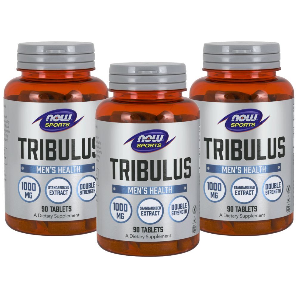 Now Sports, Tribulus 1000 mg Tablets 90 Tablets Pack of 3