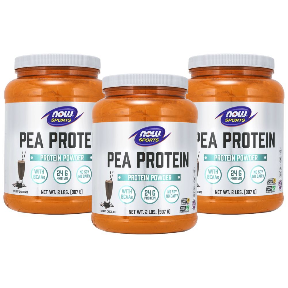 Now Sports Sports Pea Protein Creamy Chocolate 2 Lbs. 3pcs