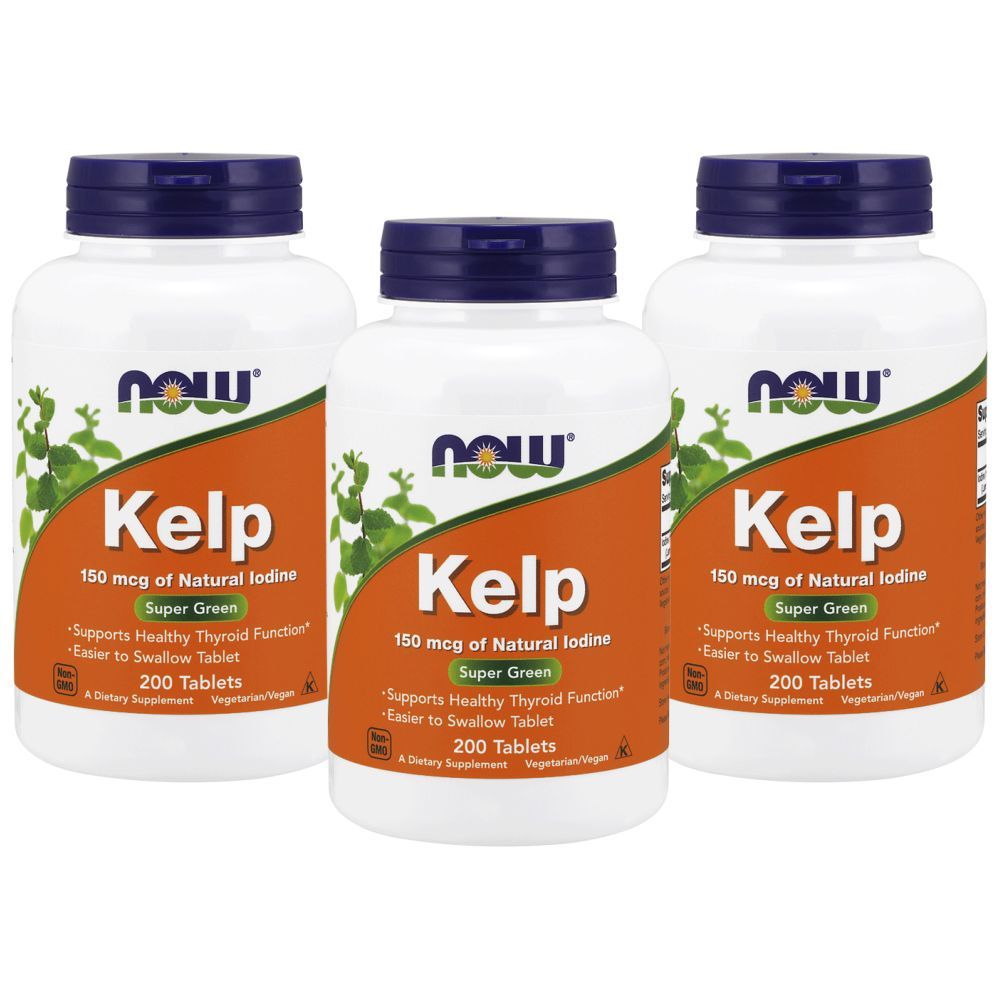 Now Foods Kelp 150 Mcg 200 Tablets Pack of 3