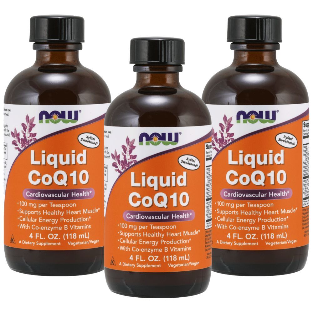 Now Foods CoQ10 liquid 4 Oz.  Pack of 3