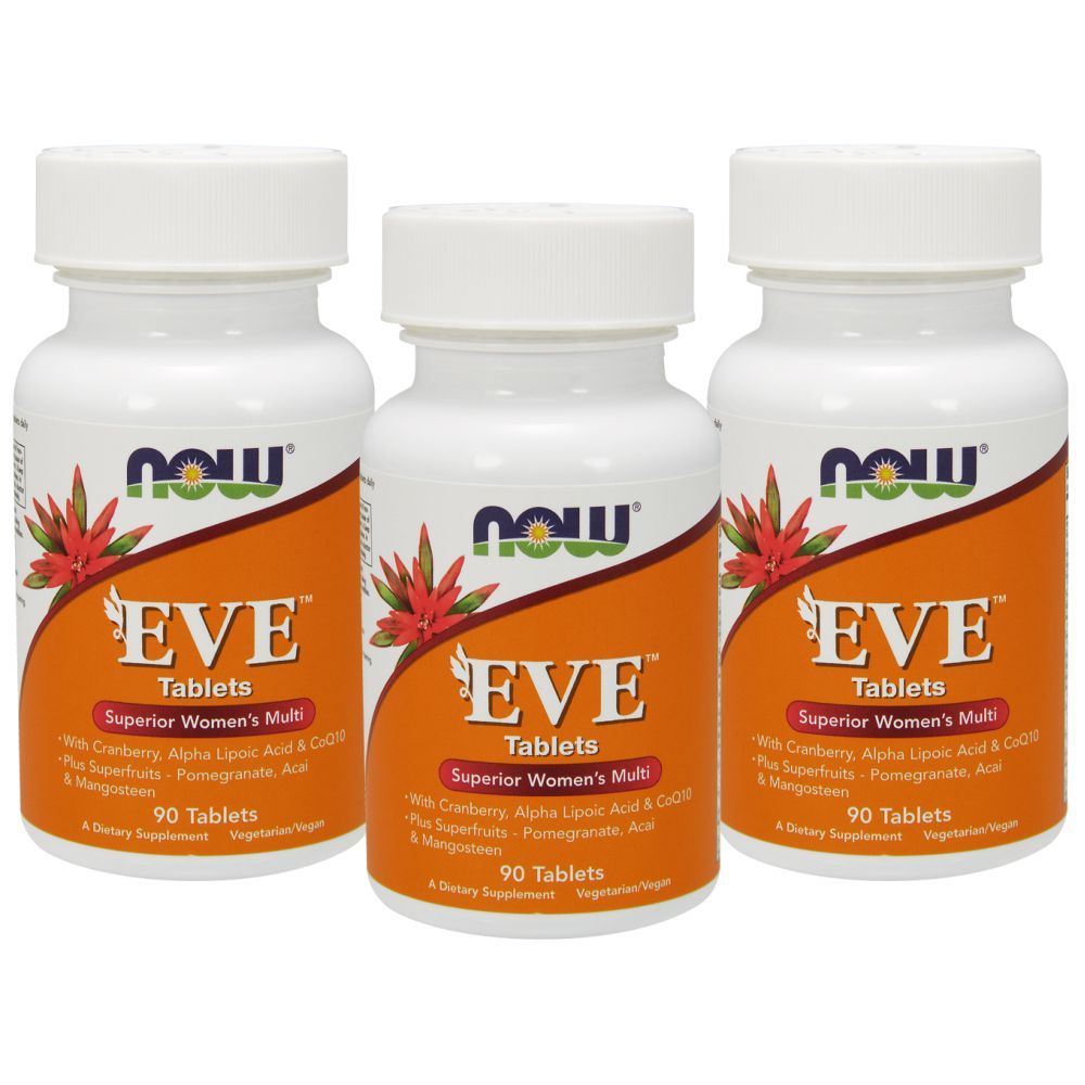 Now Foods Eve Women's Multiple Vitamin 90 Tablets Pack of 3