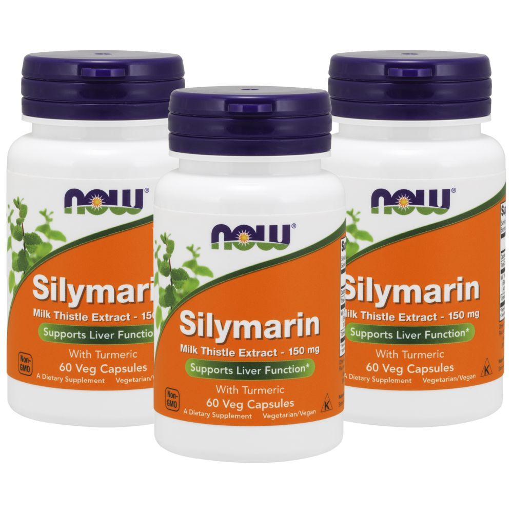 Now Foods Silymarin Milk Thistle Extract 150 mg 60 Veg Capsules 3pcs