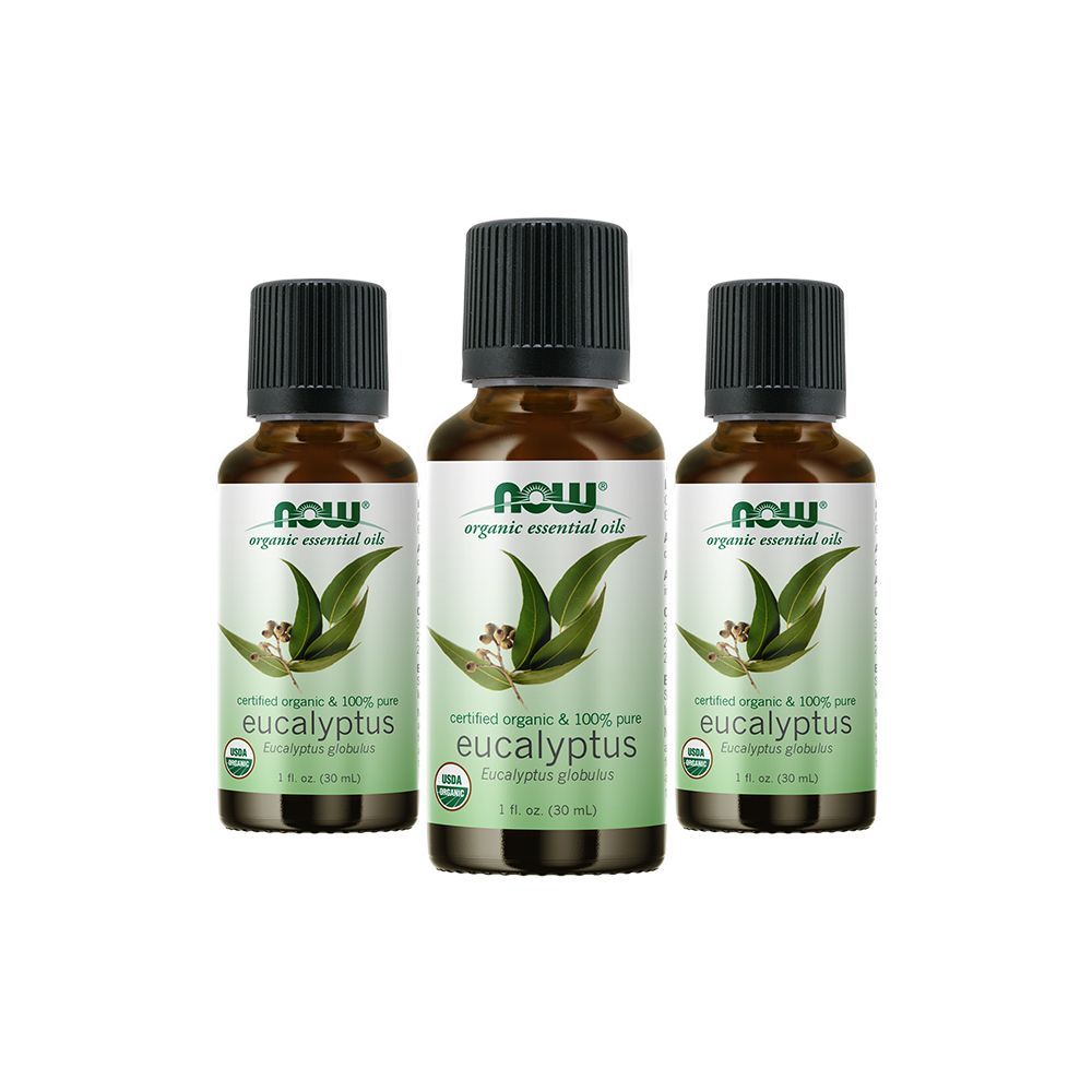 Now Organic - Organic Eucalyptus Essential Oil 1oz Pack of 3