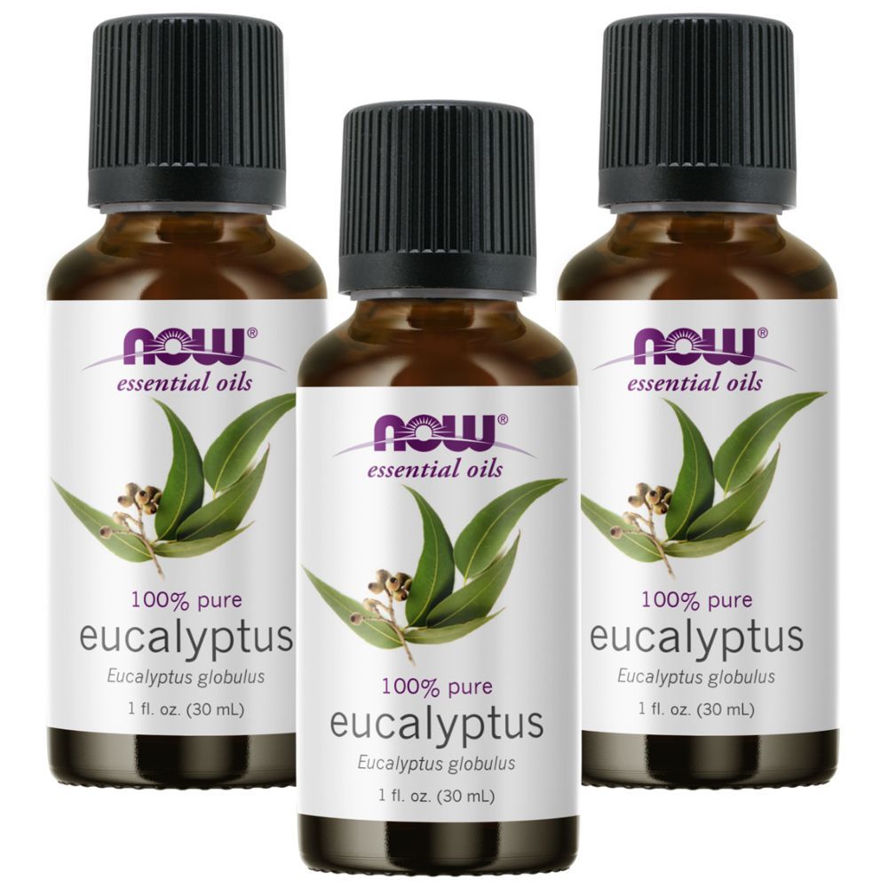 Now Essential Oils, Eucalyptus Globulus Oil 1 Oz. Pack of 3