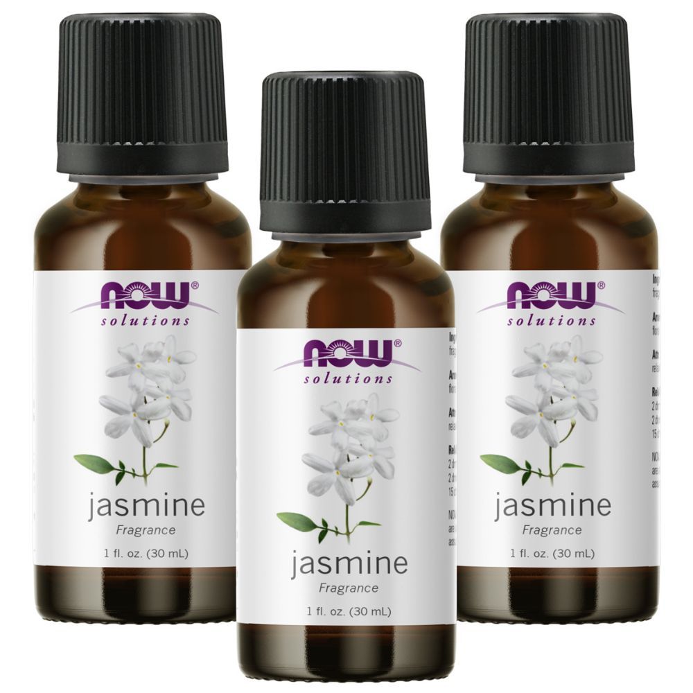 Now Essential Oils Jasmine Scented Oil- Synthetic 100% Pure 1 Fl. Oz. 3pcs