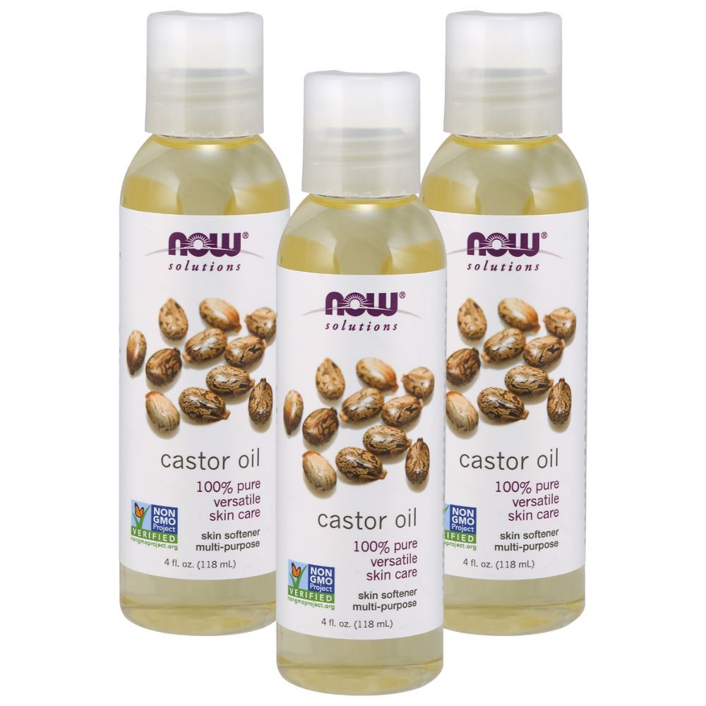 Now Solutions, Castor Oil 100% Pure 4 Fl. Oz. Pack of 3