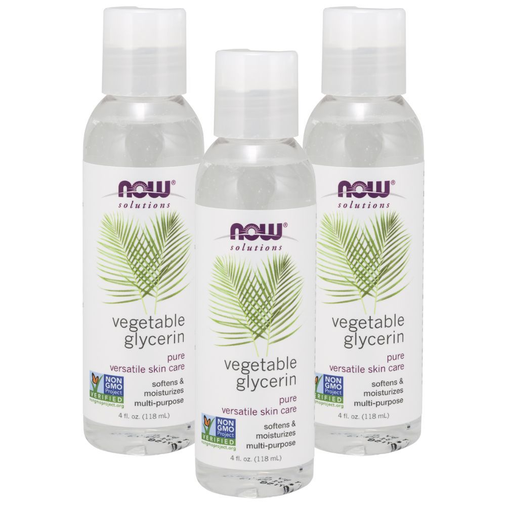 Now Solutions Vegetable Glycerin Oil 100% Pure 4 Fl. Oz. 3pcs