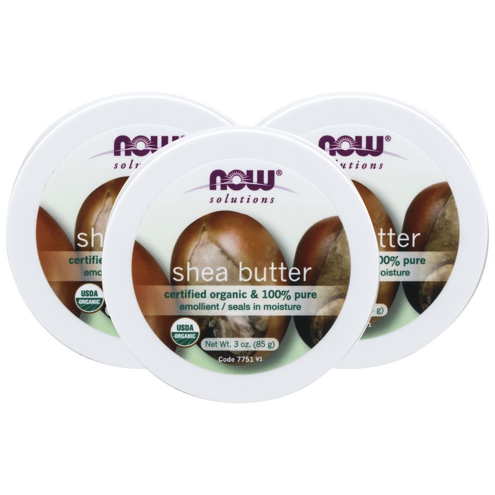 Now Solution Shea Butter, Organic 3 oz  Pack of 3