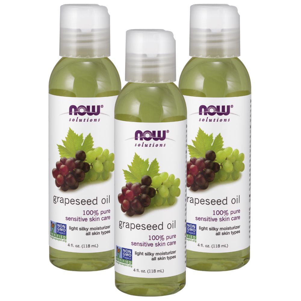 Now Solutions, Grapeseed Oil, 100% Pure 4 Fl. Oz. Pack of 3