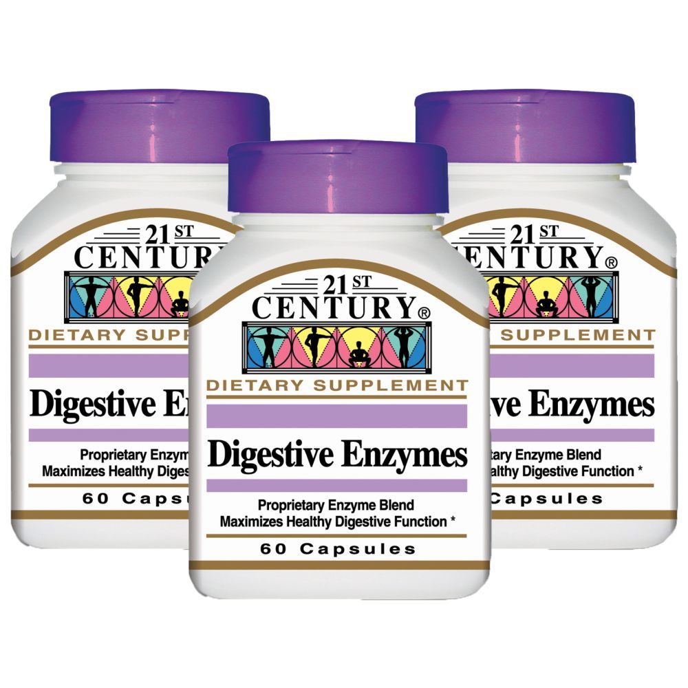 21st Century - Digestive Enzymes 60 Capsules Pack of 3