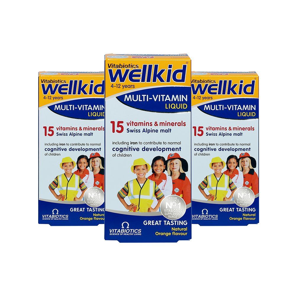 Vitabiotics - Wellkid Multi-Vitamin Liquid 150ml Pack of 3