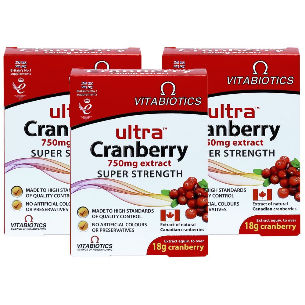 Vitabiotics - Ultra Cranberry 30 Tablets Pack of 3