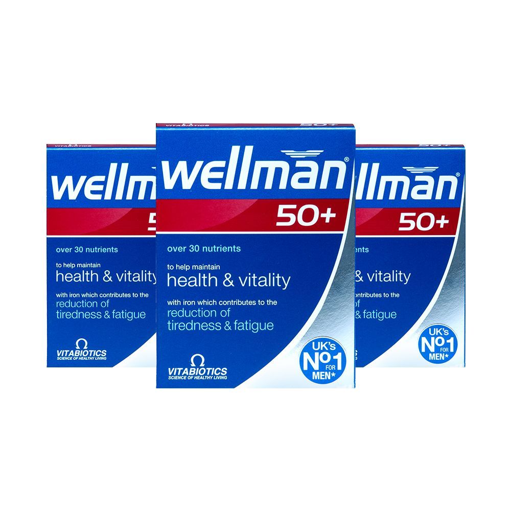 Vitabiotics - Wellman 50+ 30 Tablets Pack of 3