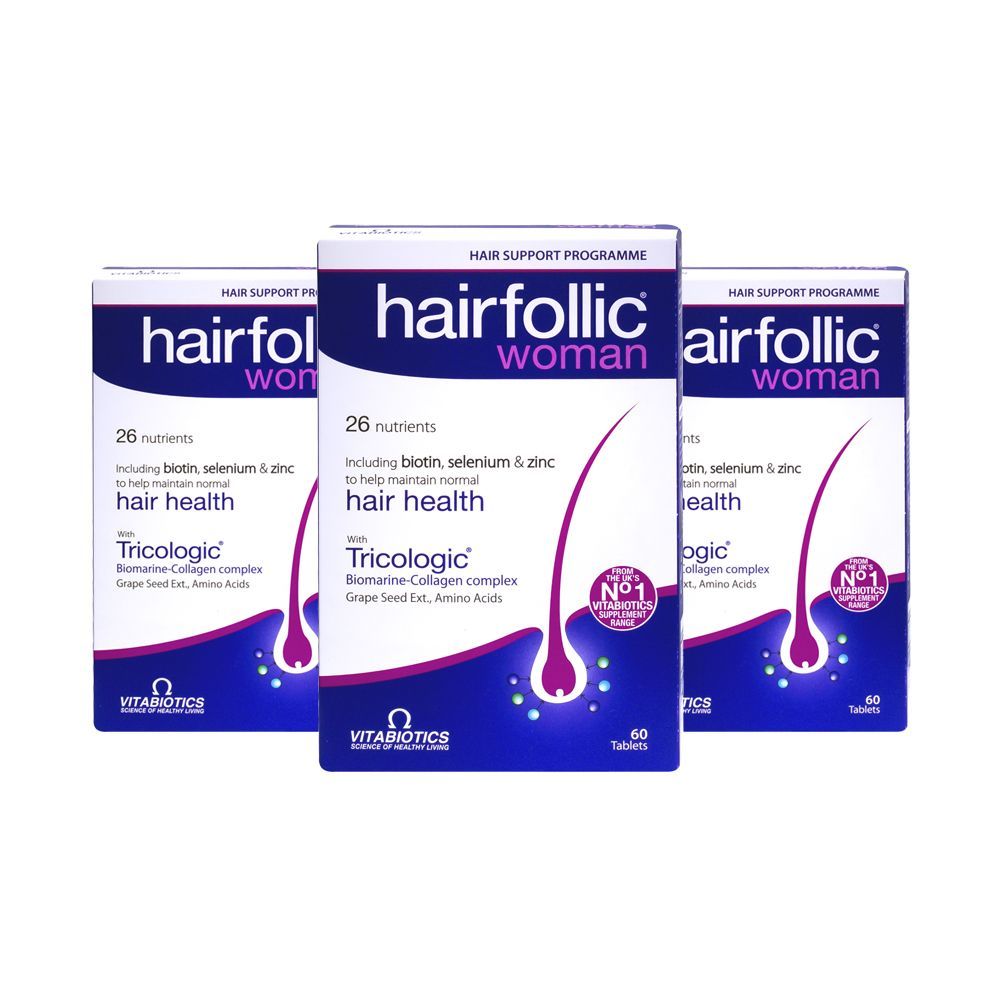 Vitabiotics - Hairfollic Woman 60 Tablets - Pack of 3