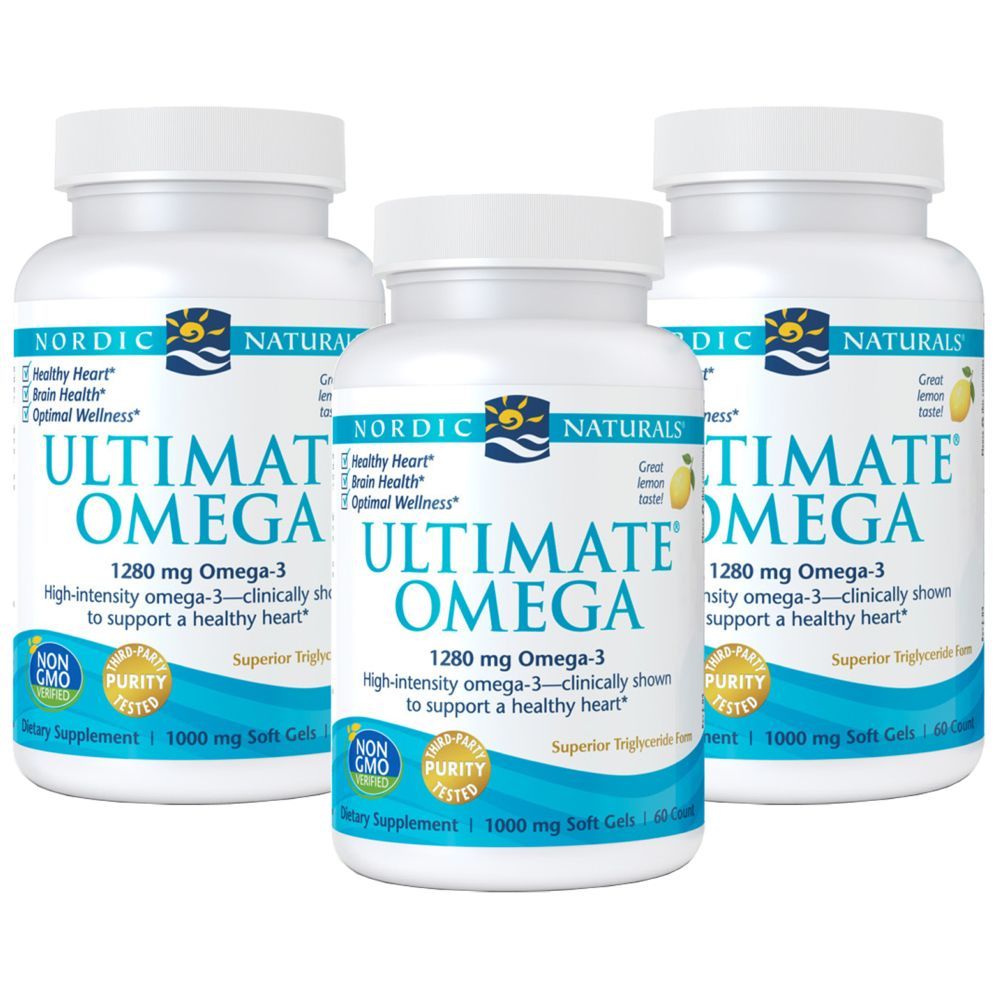 Nordic Naturals - Ultimate Omega, 60 Softgels Pack of 3