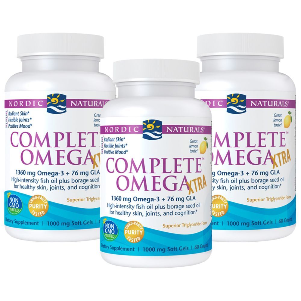 Nordic Naturals - Complete Omega Xtra, 60 Softgels Pack of 3