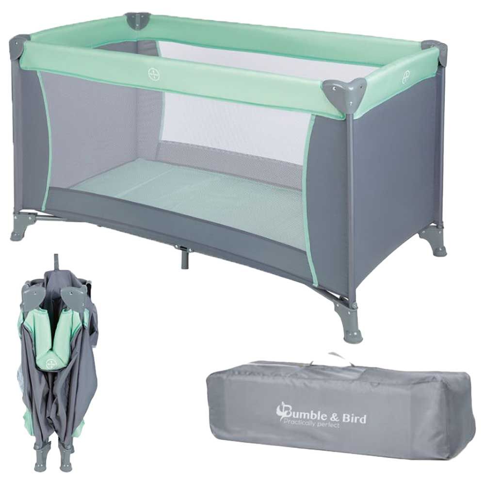 Bumble & Bird - 2-in-1 Travel Cot & Foldable Playpen - Green