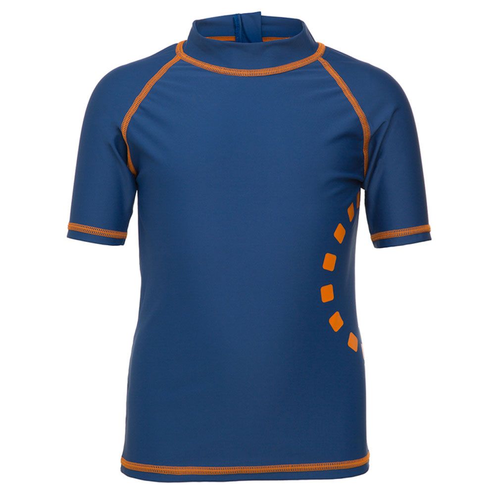 Noma Swimwear - Blue/Orange Short-Sleeved Rash Top