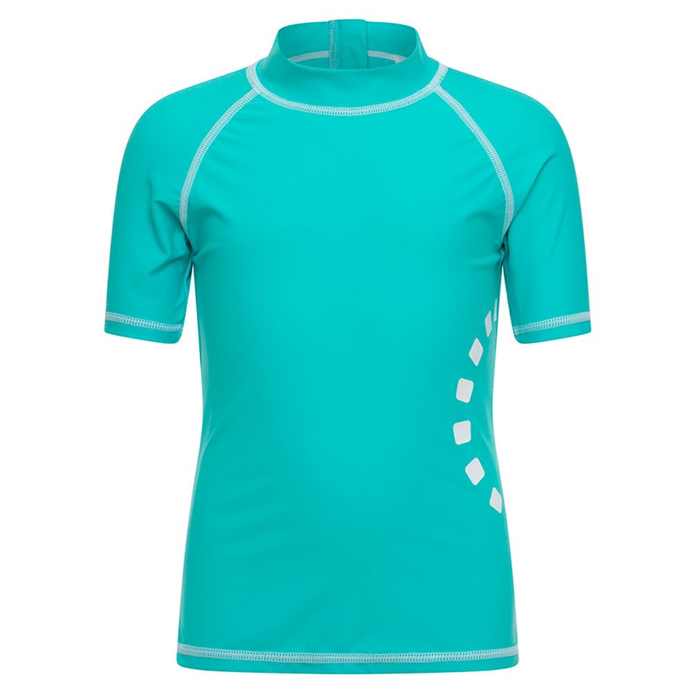 Noma Swimwear - Turquoise/White Short-Sleeved Rash Top