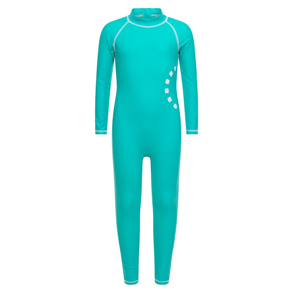 Noma Swimwear - Turquoise/White Long One Piece 