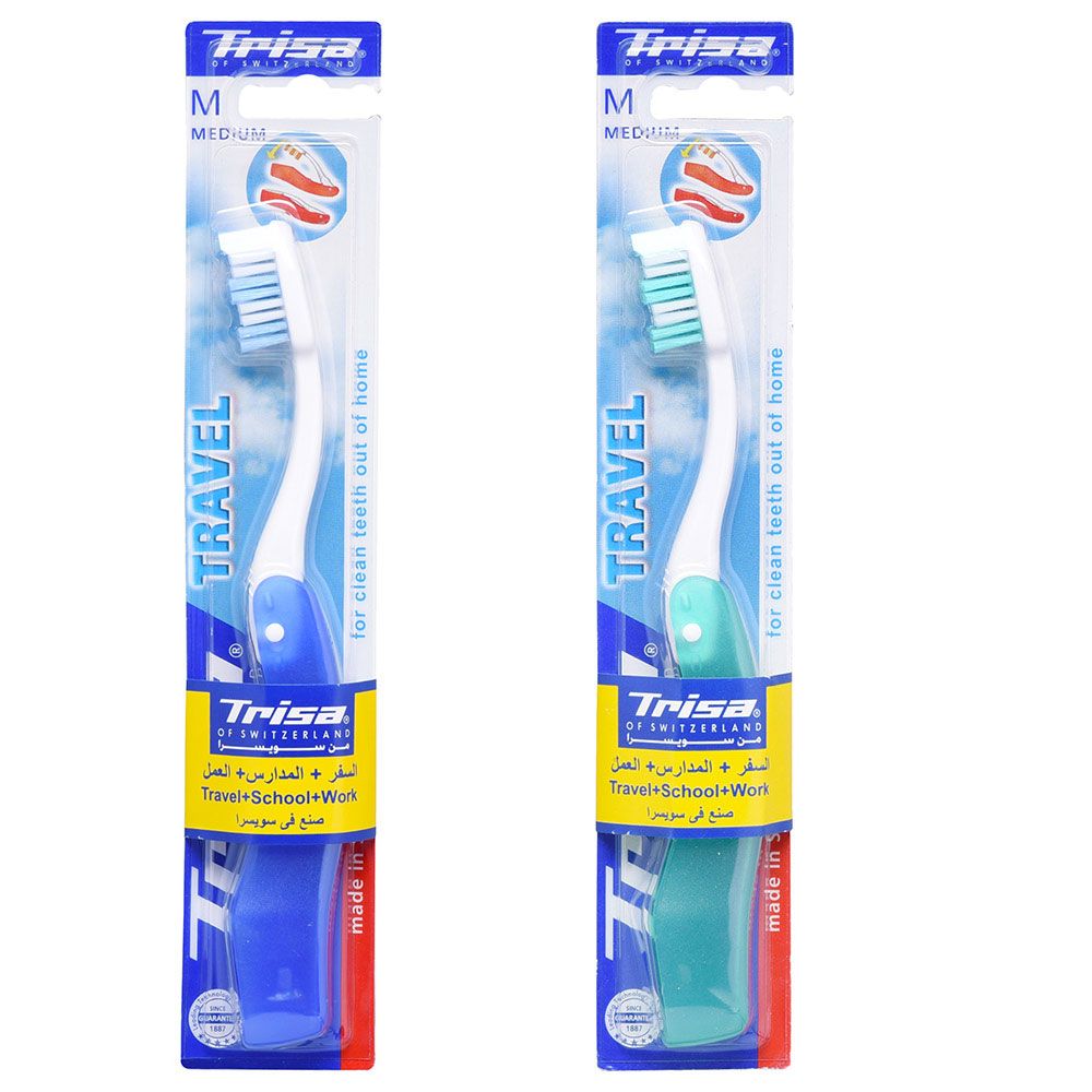 Trisa - Travel Toothbrush - Medium - Assorted