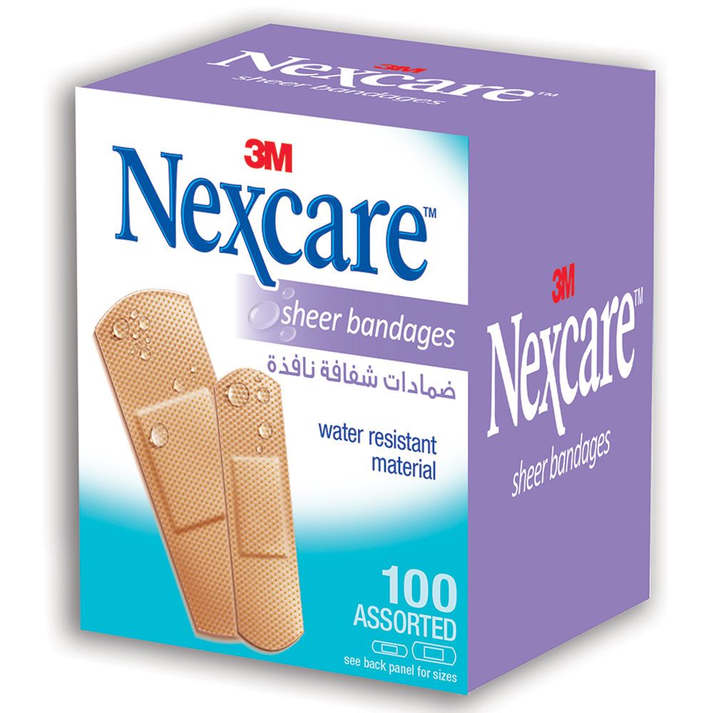 Nexcare - 658-100 Sheer Bandages Assorted 100pcs/box