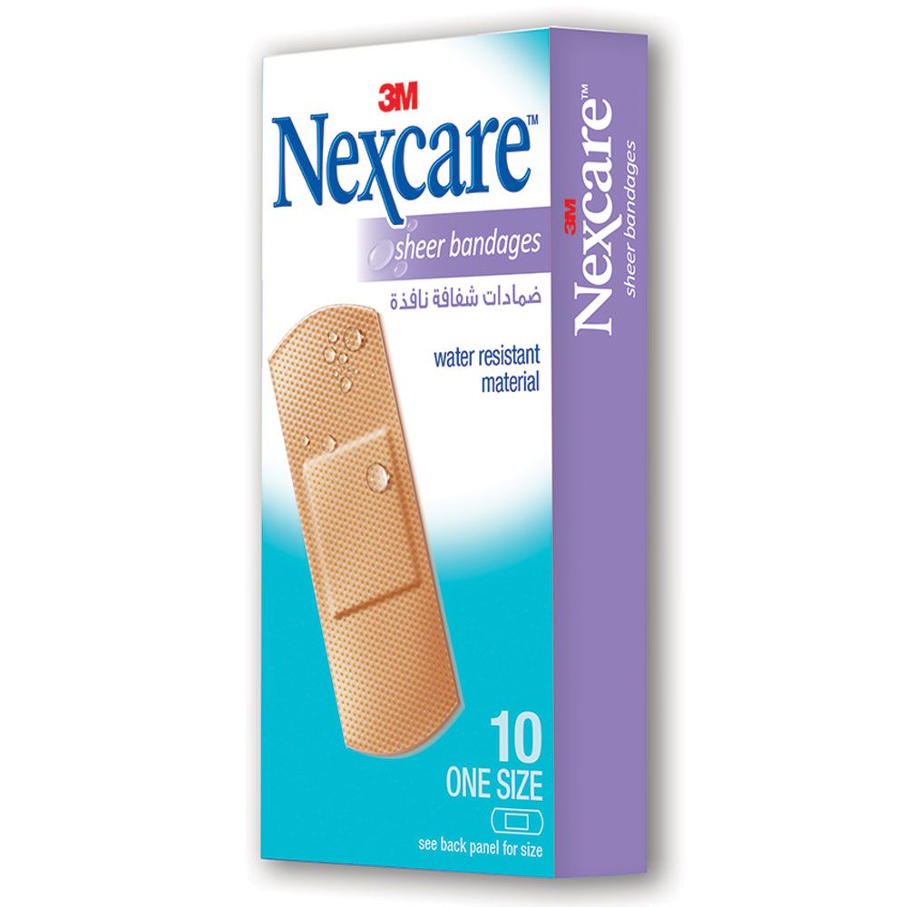 Nexcare - 656-10 Sheer Water Resistant Bandages 10pcs/box