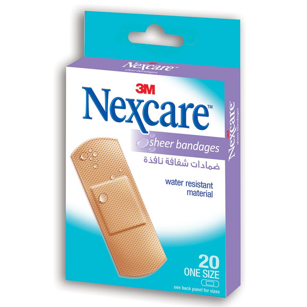 Nexcare - 656-20 Sheer Water Resistant Bandages 20pcs/box