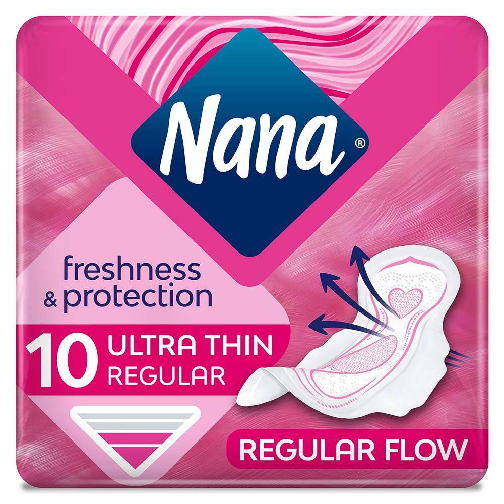 Nana - Ultra Normal Sanitary Pads With Wings, 10 Count